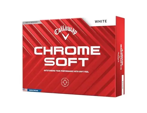 Callaway Chrome Soft golf balls with yellow 360 stripe alignment aid