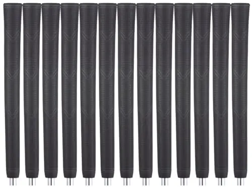 Majek Super Jumbo black arthritic golf grips with aggressive texture