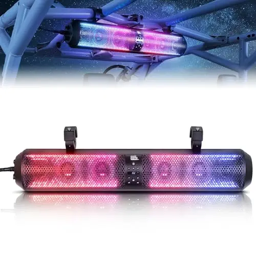KEMIMOTO 28-inch round aluminum sound bar with four subwoofers