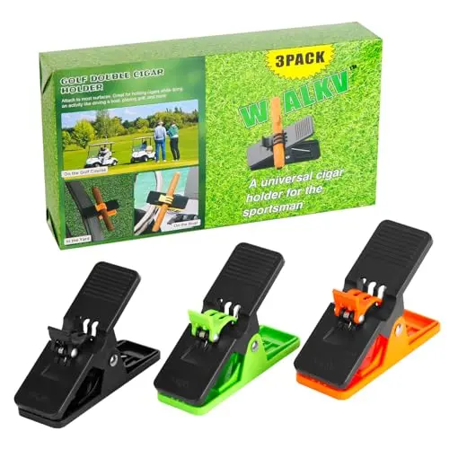 WALKV 3-pack of colored ABS plastic clip-on cigar holders