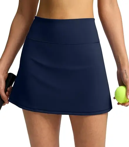 Soothfeel high waisted golf tennis skirt in purplish blue
