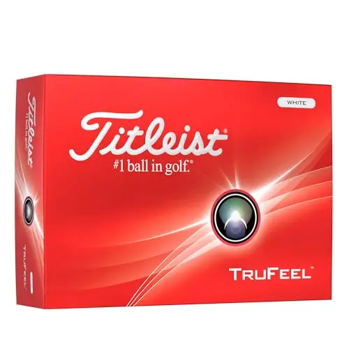 Titleist TruFeel golf balls in matte red