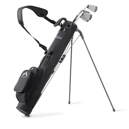 UNIHIMAL lightweight pitch and putt golf carry bag in black.