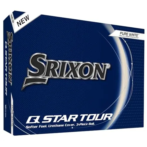 Srixon Q-Star Tour 5 Golf Ball on a tee in cold weather