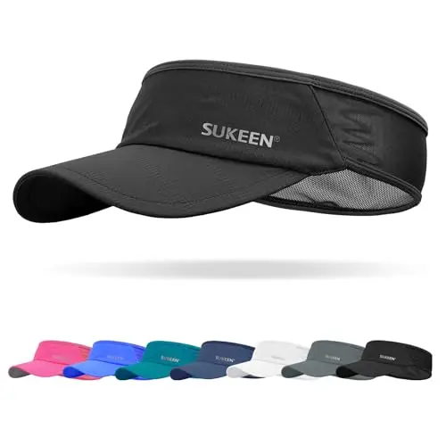 Black Sukeen lightweight stretchy sports visor