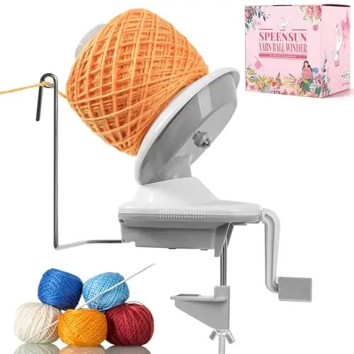 SPEENSUN white and gray small capacity yarn winder