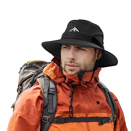 TOP-EX black waterproof bucket hat with structured brim