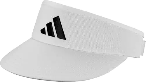 White Adidas Ultimate365 Tour high crown golf visor
