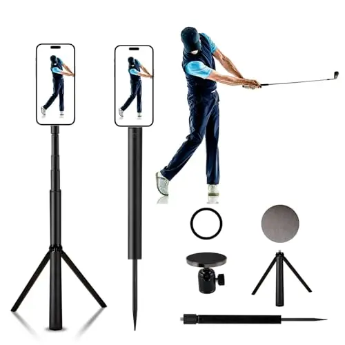2thpart aluminum golf tripod and monopod with magnetic head