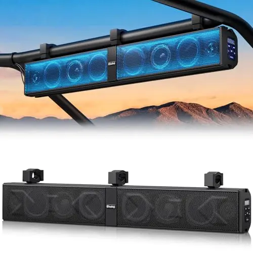 Ehaho 34-inch wide sound bar with speakers and RGB lighting