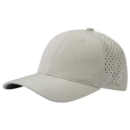 UVSAI performance baseball cap in heather oatmeal color