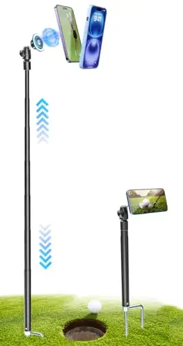 Kolasels 57-inch golf monopod with dual ground spike and magnetic phone holder