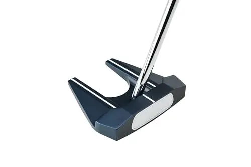 Odyssey Square 2 Square Seven putter with navy blue finish and oversize grip