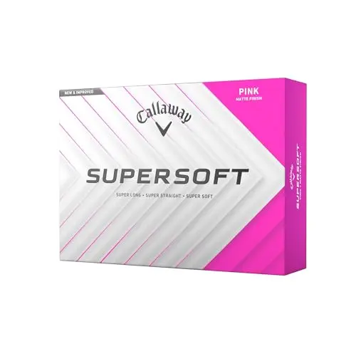 Callaway Supersoft golf balls in bright pink