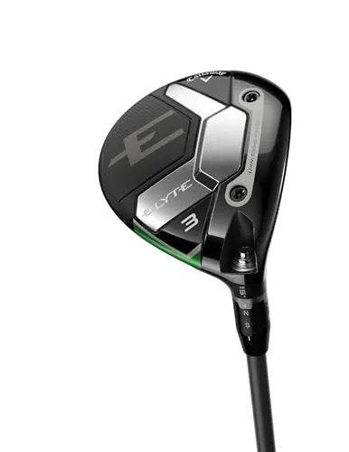 Callaway Elyte fairway wood with innovative step sole design in black/chrome