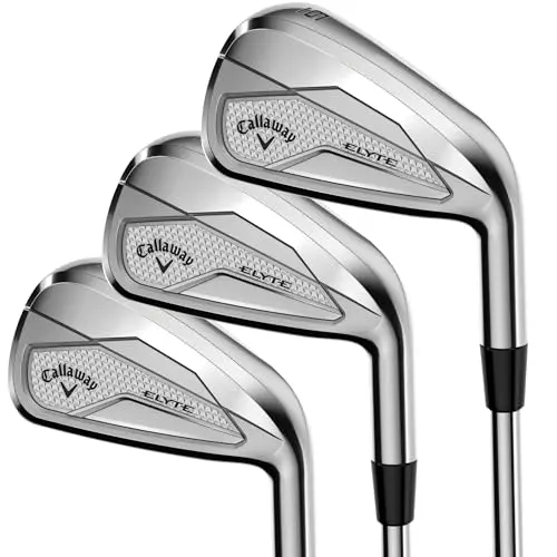 Callaway Elyte iron set with black and chrome finish