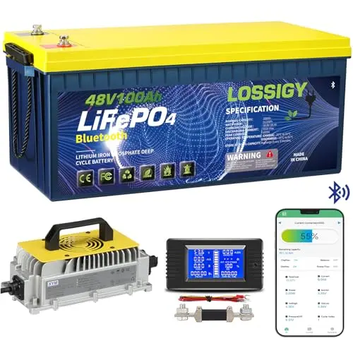 LOSSIGY 48V 100Ah Lithium Golf Cart Battery