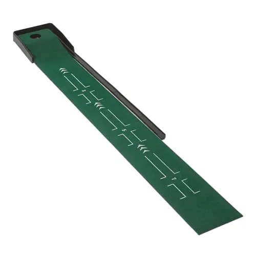 Amazon Basics putting mat with automatic ball return track