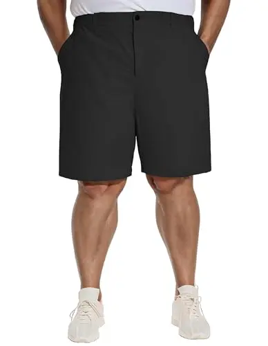 PULI men's big and tall stretch golf shorts with 10-inch inseam