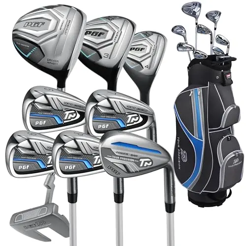 PGF Lady Gold TP 11-piece women's golf set in jet black with stand bag