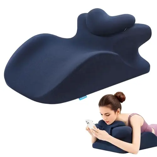 MOONYOOY memory foam ergonomic wedge pillow for prone sleeping