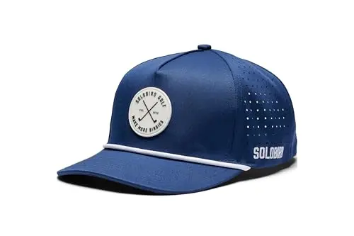 Make More Birdies navy blue rope golf snapback hat