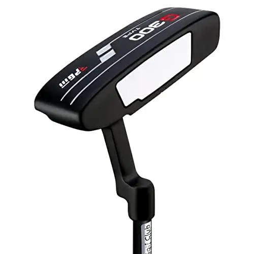 PGM blade putter in black with milled face and graphite shaft