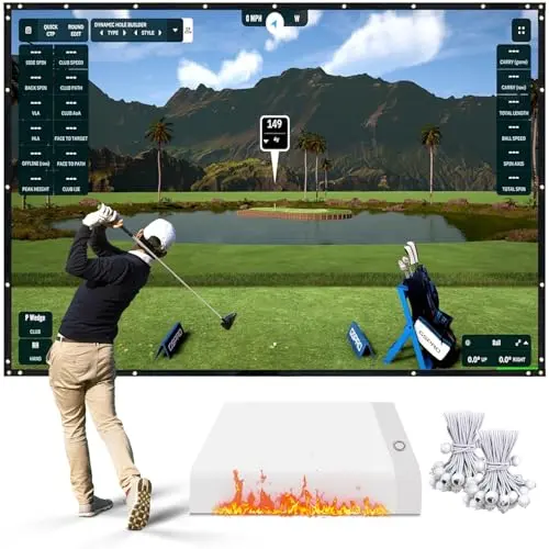Fireproof 3D air mesh golf impact screen with grommet holes
