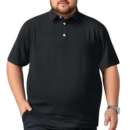 TAPULCO men's big and tall stretch golf polo shirt