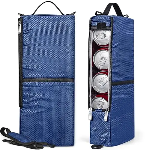 MIAOJIE navy blue golf cooler sleeve with strap