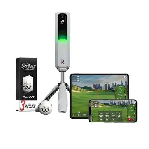 Rapsodo MLM2PRO Golf Launch Monitor with golf balls on a tripod