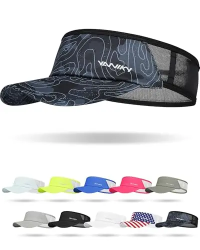Map Track Black Alpha foldable sports sun visor hat