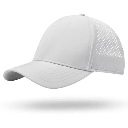ALPHA light grey quick-dry baseball cap with a mesh back and adjustable snapback closure.