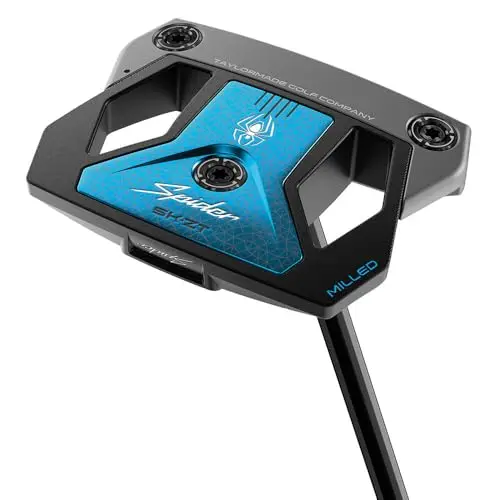 TaylorMade Spider ZT mallet putter with black finish and milled alignment lines.