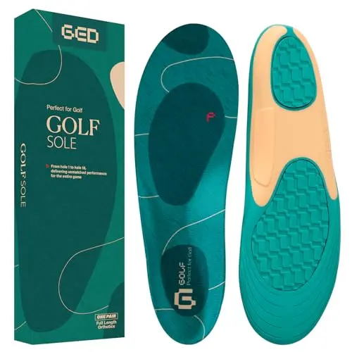GED Sports lightweight green golf shoe insoles for men
