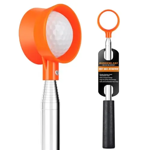BIRDIEBLAST orange stainless steel golf ball retriever