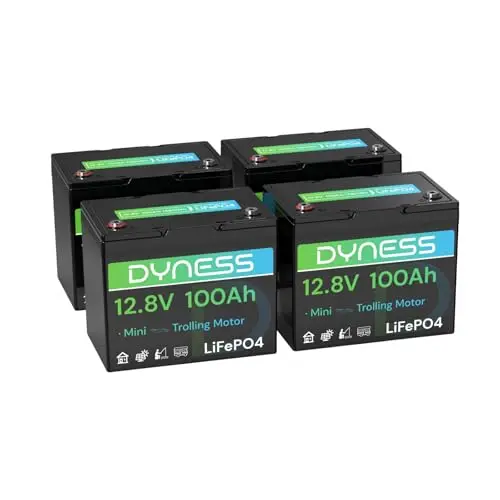 Dyness 12V 100Ah Mini lithium battery four-pack, compact design
