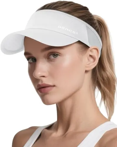 BEACE white sports sun visor cap