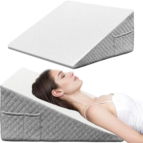 OAISZ 10-inch memory foam wedge pillow for acid reflux and post-surgery