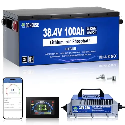 DC HOUSE 36V 100Ah metal case lithium golf cart battery