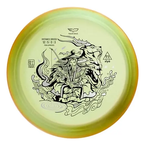 Yikun Ziya ultra-overstable distance driver in neon green plastic