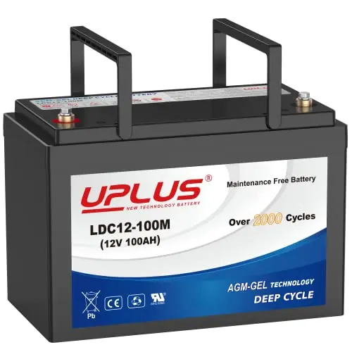 UPLUS 12V 100Ah AGM Deep Cycle battery, Group 27 size