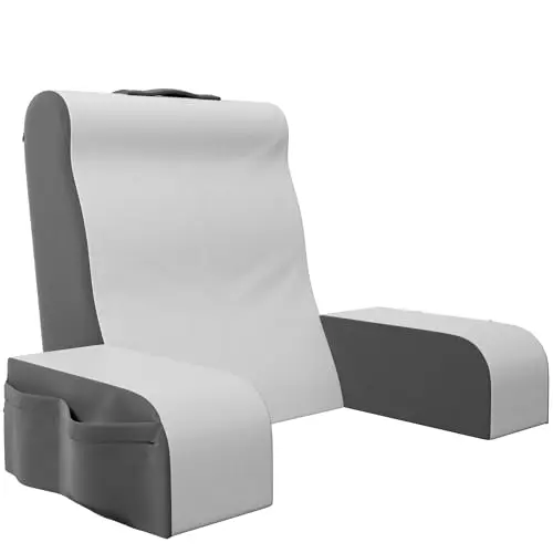 Kolbs wedge reading pillow with built-in armrests for sitting up in bed