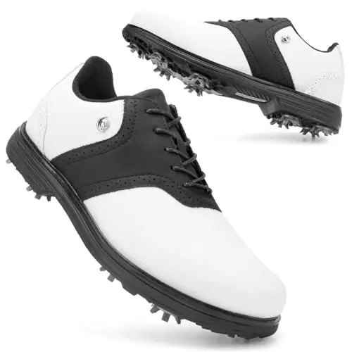 Ifrich K06 model golf shoe in white and black with a sporty sneaker style.