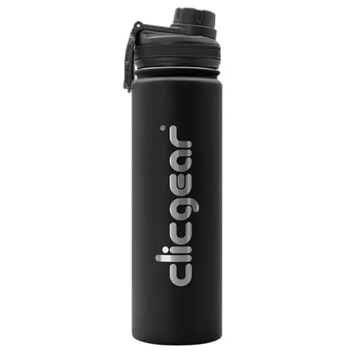 Clicgear 22oz stainless steel golf water bottle with sport lid