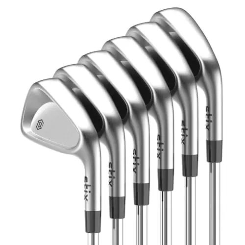 STIX Golf 6-club cavity back iron set in sleek silver finish