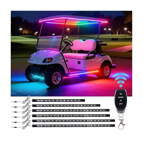 Ligrel 6-piece RGB LED underglow light strip kit for golf cart