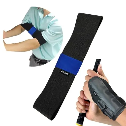 Arttodo Golf Training Kit with blue arm band and wrist strap