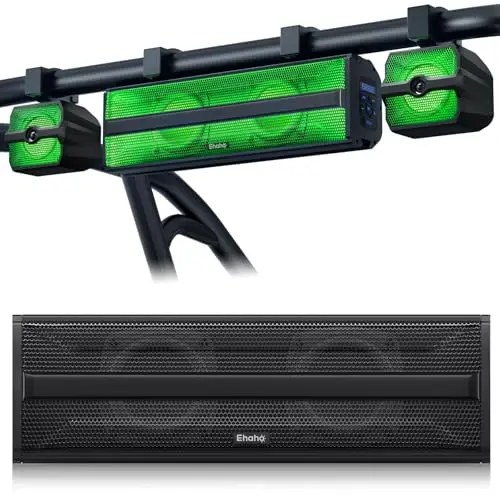 EHAHO 2.1 channel stereo UTV sound bar system with subwoofer