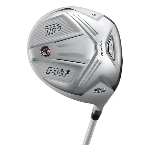 PGF Labs Gold Tour Precision Titanium Forged Driver in white and grey